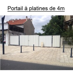 Portail à sceller avec platines de 4m ID Acier