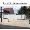 Portail à sceller avec platines de 4m ID Acier