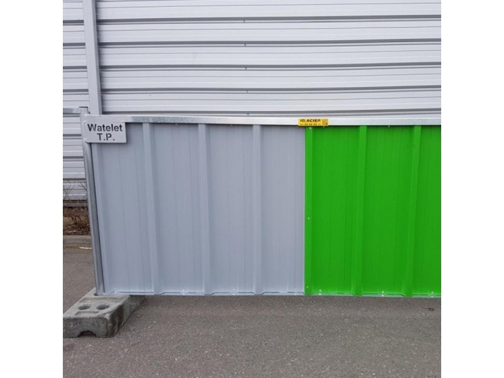 Cloture de chantier pleine en bac acier Cloture de chantier pleine en bac acier
