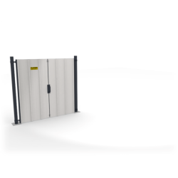 Portail et portillon de chantier à sceller : 6 formats - ID Acier