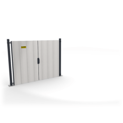 Portail et portillon de chantier à sceller : 6 formats - ID Acier
