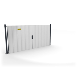 Portail et portillon de chantier à sceller : 6 formats - ID Acier