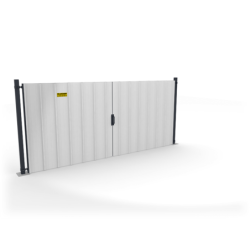 Portail et portillon de chantier à sceller : 6 formats - ID Acier