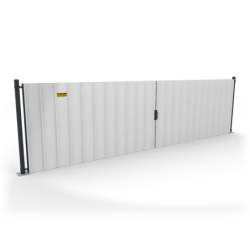 Portail et portillon de chantier à sceller : 6 formats - ID Acier