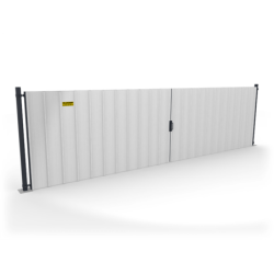 Portail et portillon de chantier à sceller : 6 formats - ID Acier