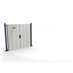 Portail et portillon de chantier à sceller : 6 formats - ID Acier