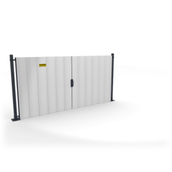Portail et portillon de chantier à sceller : 6 formats - ID Acier