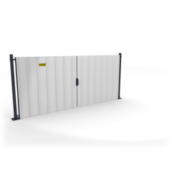 Portail et portillon de chantier à sceller : 6 formats - ID Acier