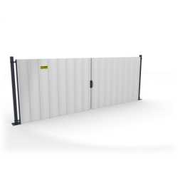 Portail et portillon de chantier à sceller : 6 formats - ID Acier