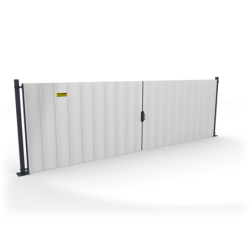 Portail et portillon de chantier à sceller : 6 formats - ID Acier