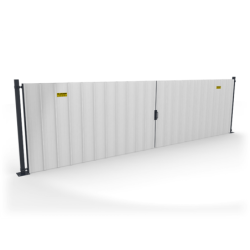Portail et portillon de chantier à sceller : 6 formats - ID Acier