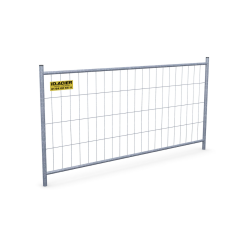 Barrière de chantier T4 : 2.25 x 1.2 m - Grille Heras - ID Acier