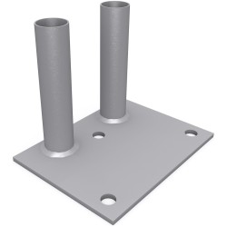 Platine double décalée, accessoires de chantier - ID-acier