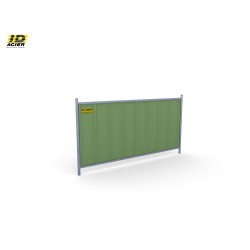 Cloture chantier pleine : 1 m de hauteur - ID Acier