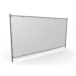 Bâche pour barrière de chantier, accessoires, ID-acier