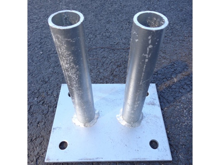 Platine double pour barrière de chantier Platine double pour barrière de chantier