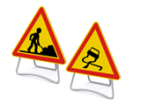 Panneau de danger temporaire
